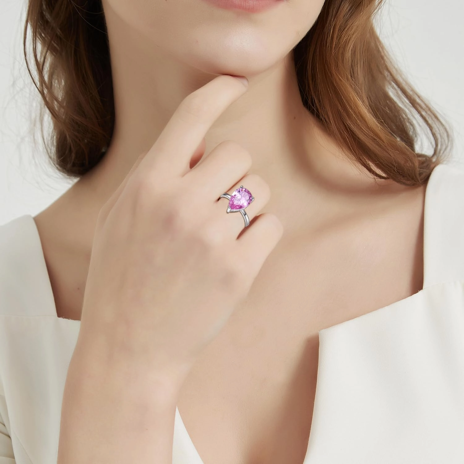 3.6ct Women's Created Sapphire|Aquamarine|Rainbow Topaz Ring 925 Sterling Silver Women Engagement Rings Bezel Setting Marquise Fashion Statement Ring Best Gift for Mother and Grandma Size 5-9