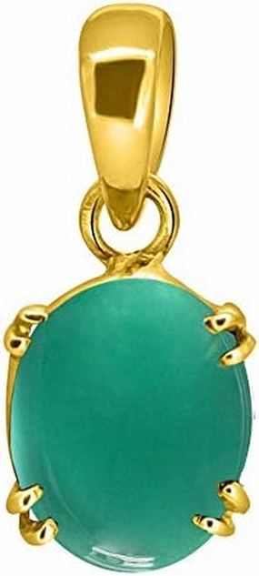 3 To 12.50 Rotti Green Onyx Stone Ashthdhatu Pendent Green Onex Gemstone Natural Certified By Gli For Unisex-B0C6GT4PT5