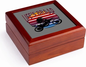 3dRose, Lifes Braap Dirt Bike Motorcyle Retro Rider, Jewelry Box 5.5x5.5 inch with 4 inch tile