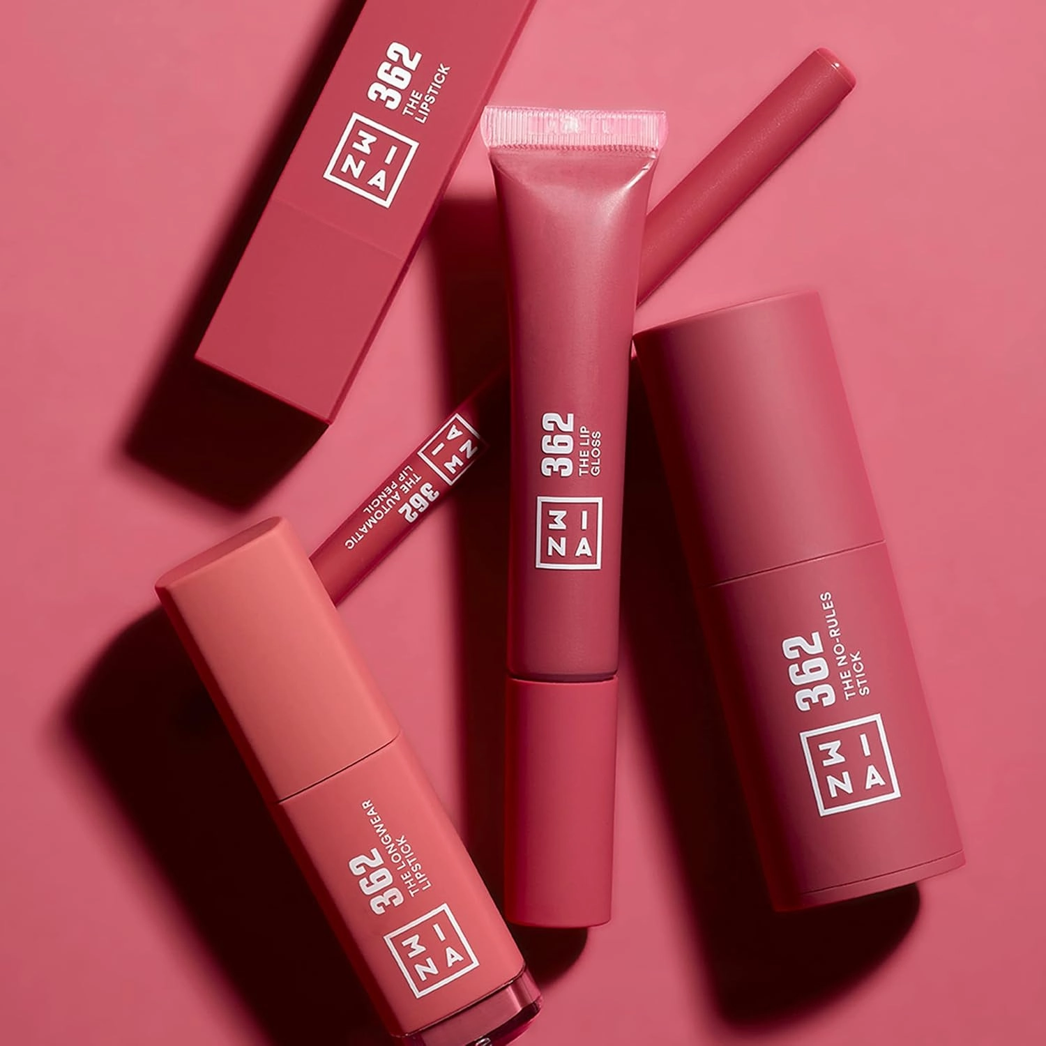 3INA MAKEUP - Vegan & Cruelty Free - The Lipstick 362 - Pink - 5h Lasting - Highly Pigmented Matte - Vanilla Scented - Magnetic Cap