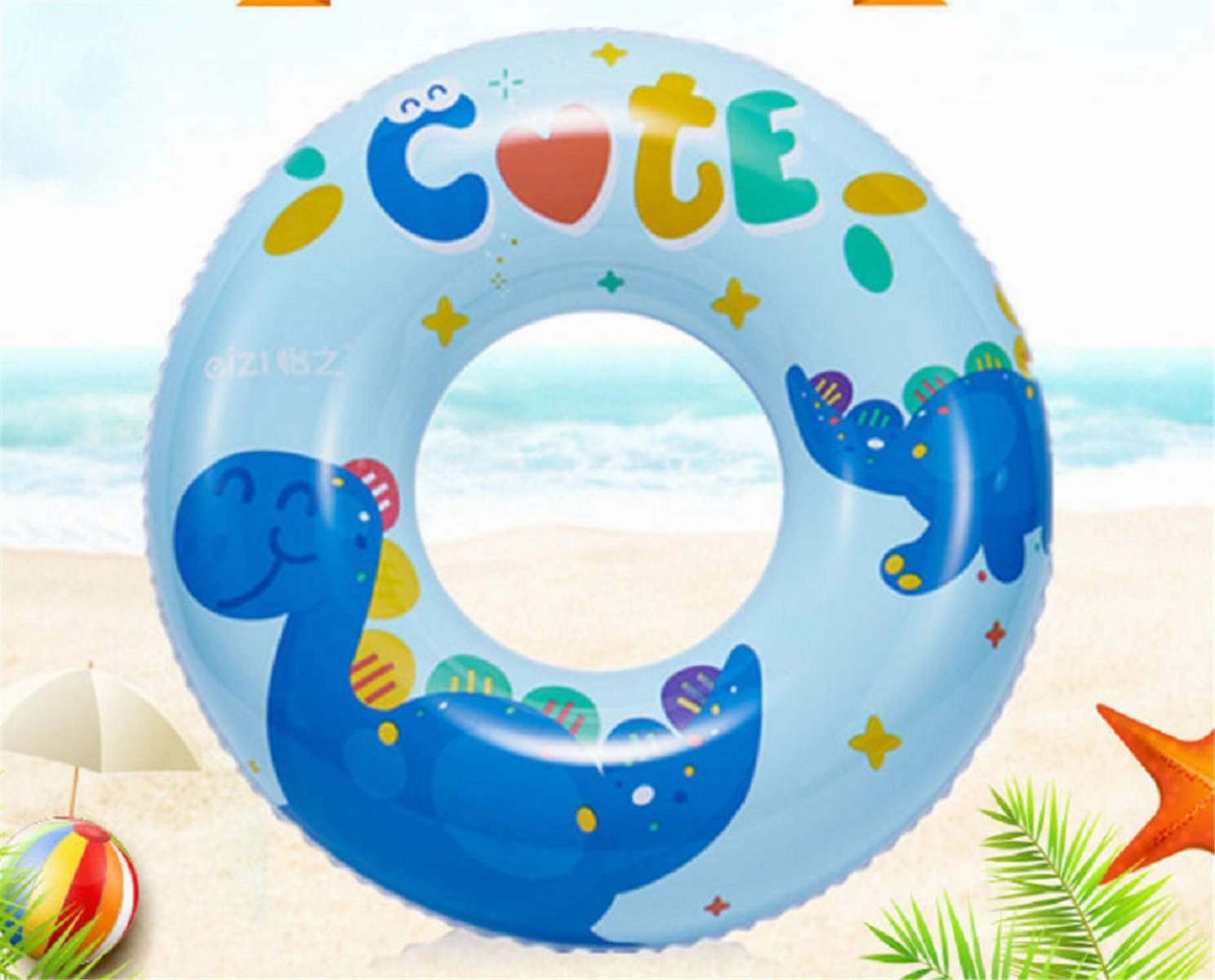4 Pack of Little Girls Boys Inflatable Pool Float Cartoon Tube 23 inch Swimming Rings Summer Fun Beach Water Float Toys for 3-6 Years Kids Party Supplies