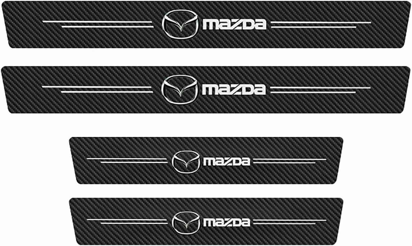 4 PCS Door Sill Protector for Mazda Biante 2008 2009 2010 2011 2012 2013 2014 2015 2016 2017 2018, Car Door Sill Protector Strips, Durable, and Scratch-Resistant Door Sill Protectors for Vehicles
