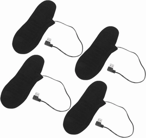 4 Pcs Heated Insoles, USB Rechargeable Electric Heated Foot Warmer Insole, Outdoor Feet Warmer for Men and Women Winter Ski Fishing Hiking