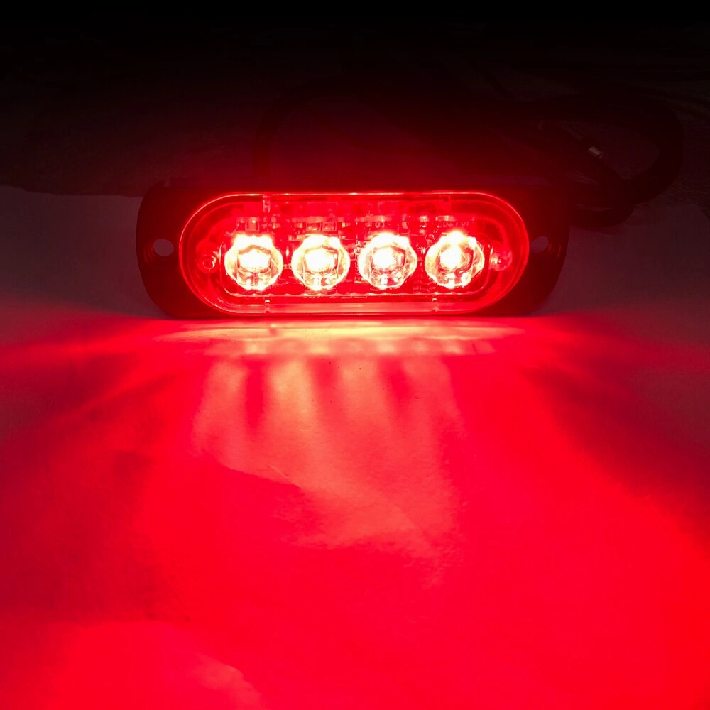 4LED Car Strobe Warning Light Grill Flashing Breakdown Emergency Light for 12v Truck Trailer Police Beacon Lamp Signal TAILLIGHT