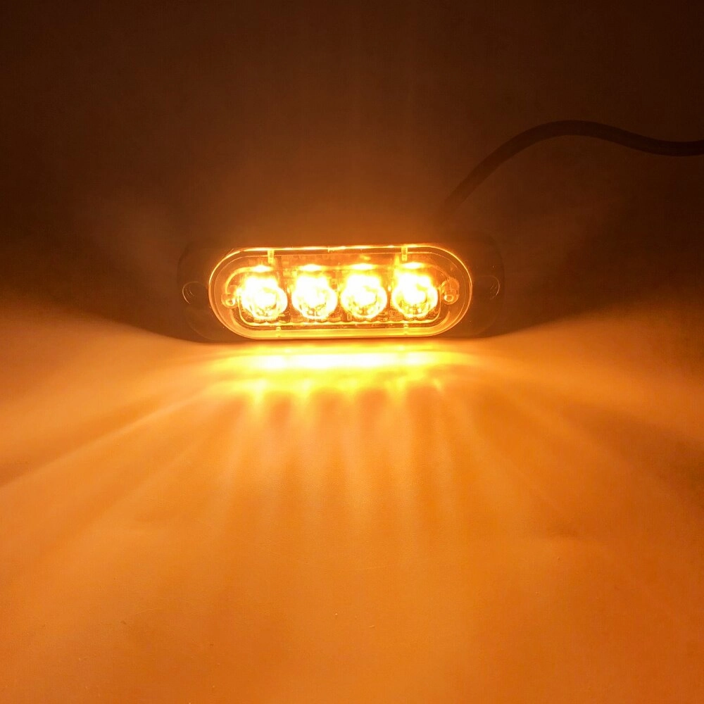 4LED Car Strobe Warning Light Grill Flashing Breakdown Emergency Light for 12v Truck Trailer Police Beacon Lamp Signal TAILLIGHT