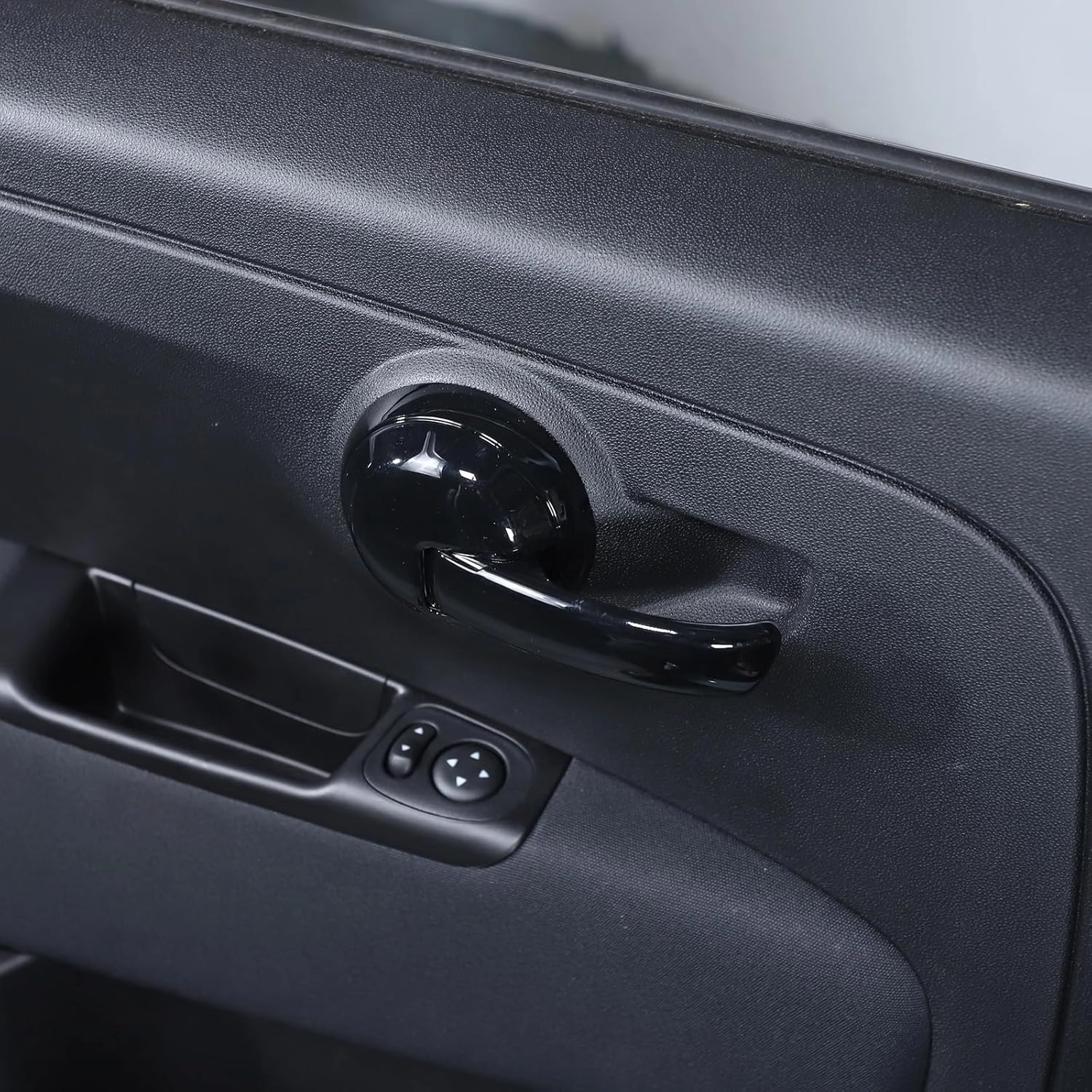 4PCS Inner Door Handles Cover Trim Compatible with Fiat 500/500 Abarth 2010-2024 Car Inner Door Handles Cover Protector Trim ABS Interior Decorative Cover Trim Sticker (Glossy Black)