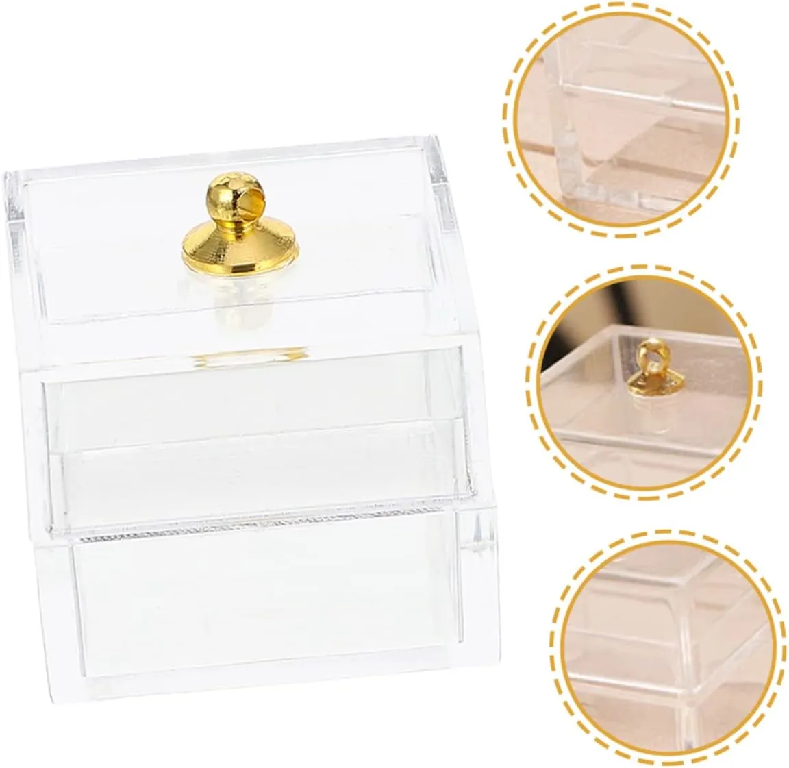 4sets Exquisite Mini Storage Boxes Plastic for Mini Doll House Decor Micro Landscape Decorative Accessories 5pcs*4