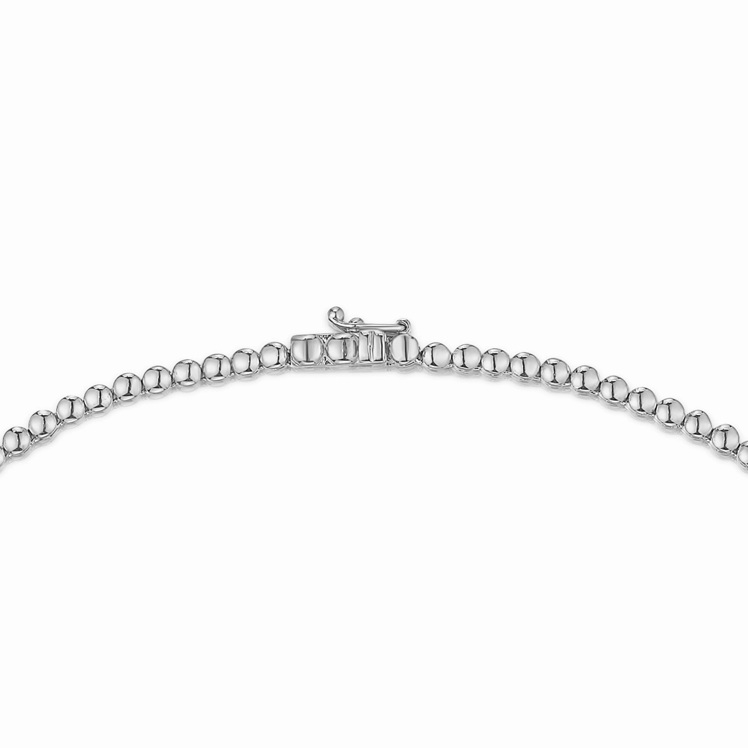 5.00ct Lab Diamond Tennis Necklace 3/4 Set in 9K White Gold G/VS