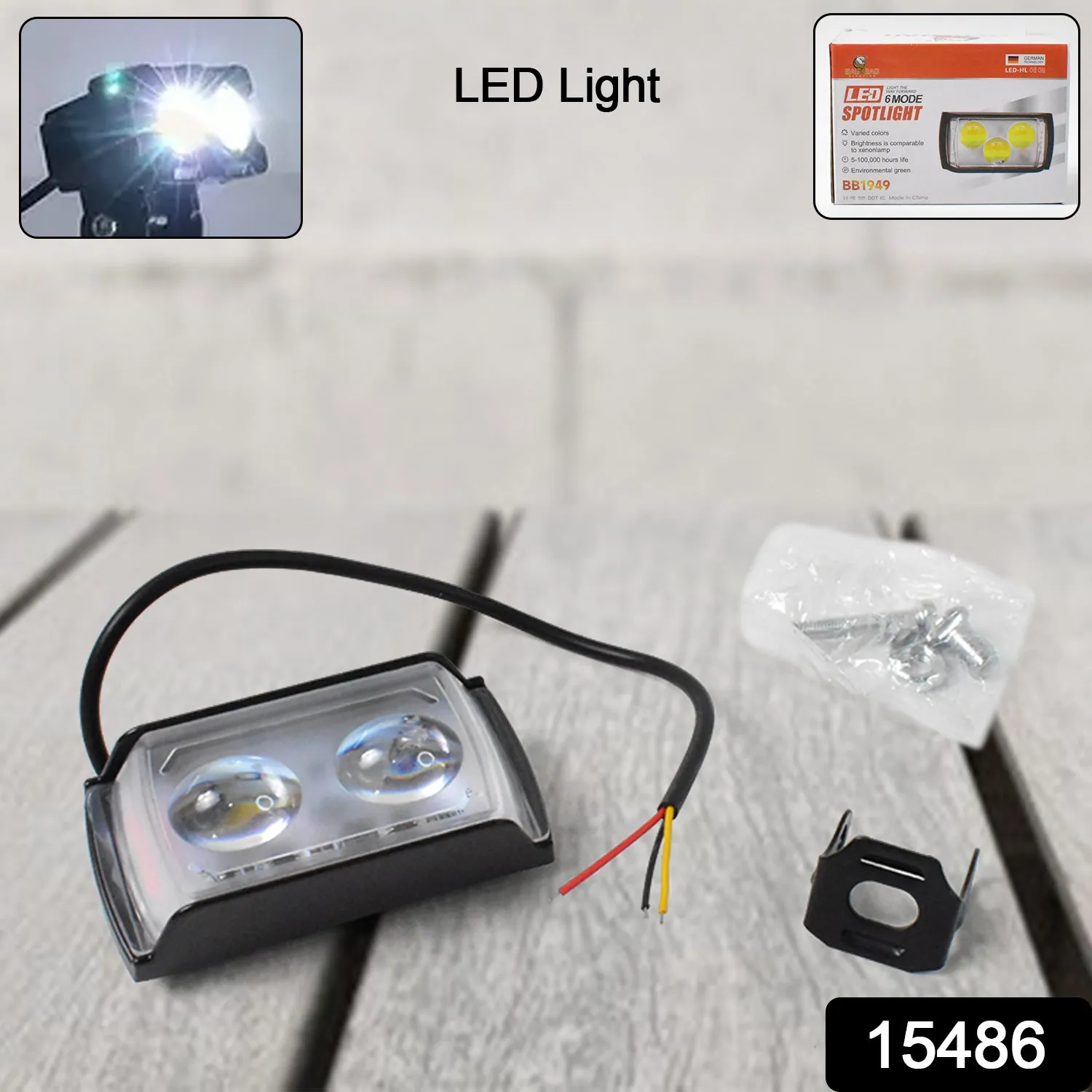 6 Mode Led Spotlight Universal Ultra Mini Double Lens Fog Light (1 Pc)