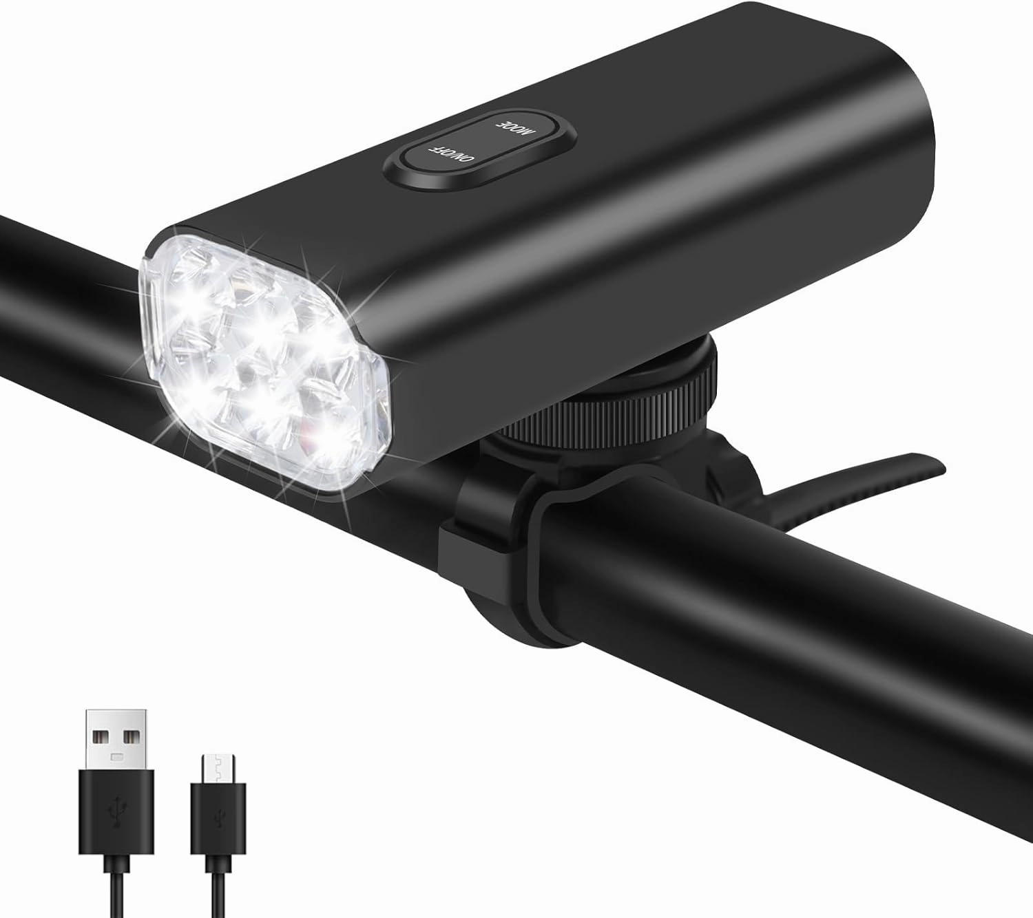 6 LED Bright Bike Light, 2000 Lumen Lightweight Bike Front Light, 4800mAh USB Rechargeable Bicycle Headlight, Ipx-6 Waterproof Bicycle Headlight, Mountain Road Bike Accessories Fit All Bikes