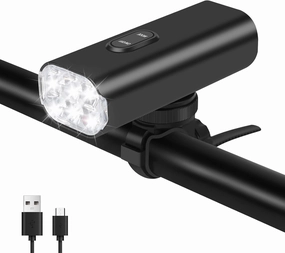 6 LED Bright Bike Light, 2000 Lumen Lightweight Bike Front Light, 4800mAh USB Rechargeable Bicycle Headlight, Ipx-6 Waterproof Bicycle Headlight, Mountain Road Bike Accessories Fit All Bikes