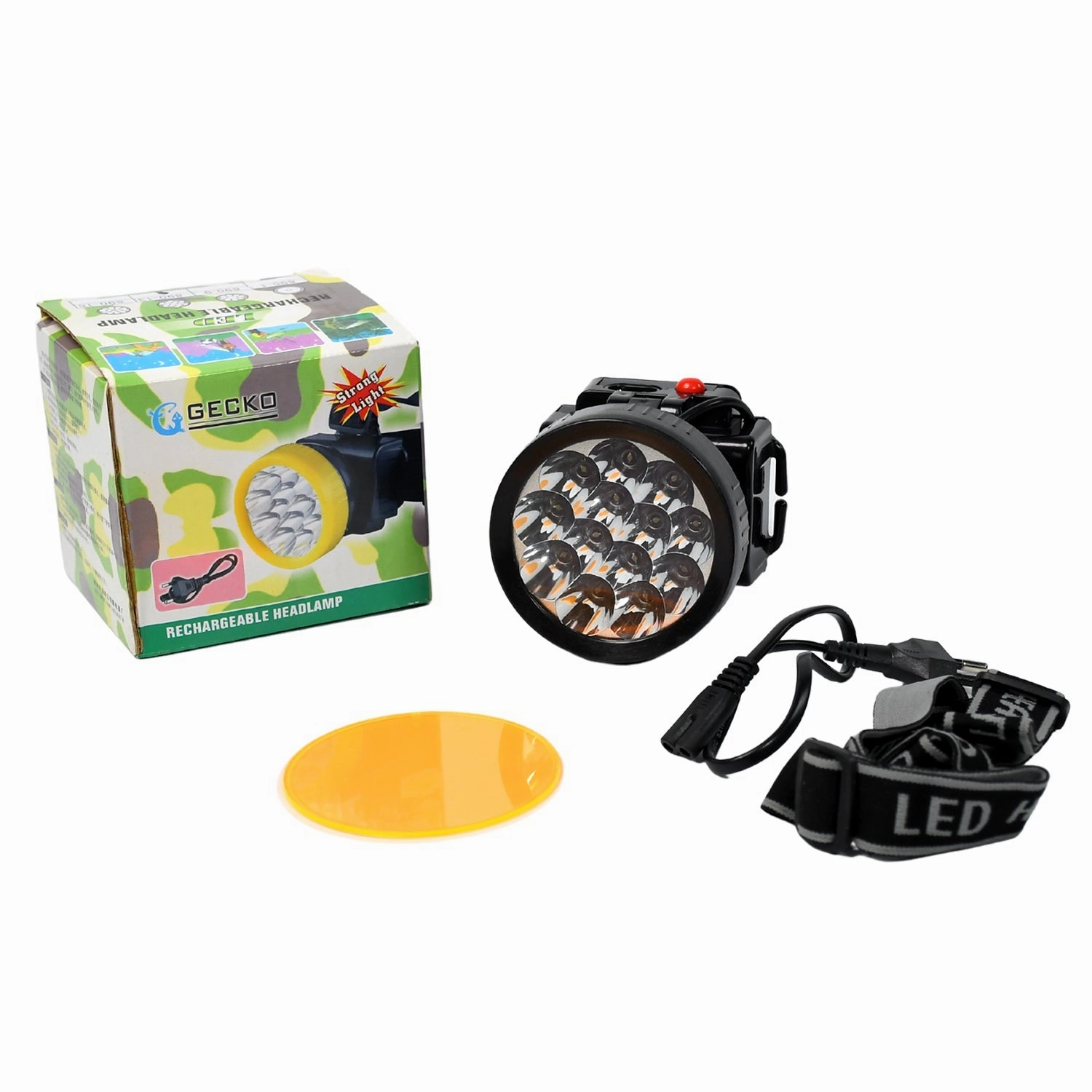 7519 HEAD LAMP 13 LED LONG RANGE RECHARGEABLE HEADLAMP ADJUSTMENT LAMP USE FOR FARMERS, FISHING, CAMPING, HIKING, TREKKING, CYCLING