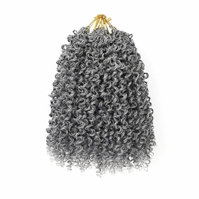 8 Inch Pre Twisted Ombre Yanky Passion Twists Crochet Hair(8 inch 8Pack grey)