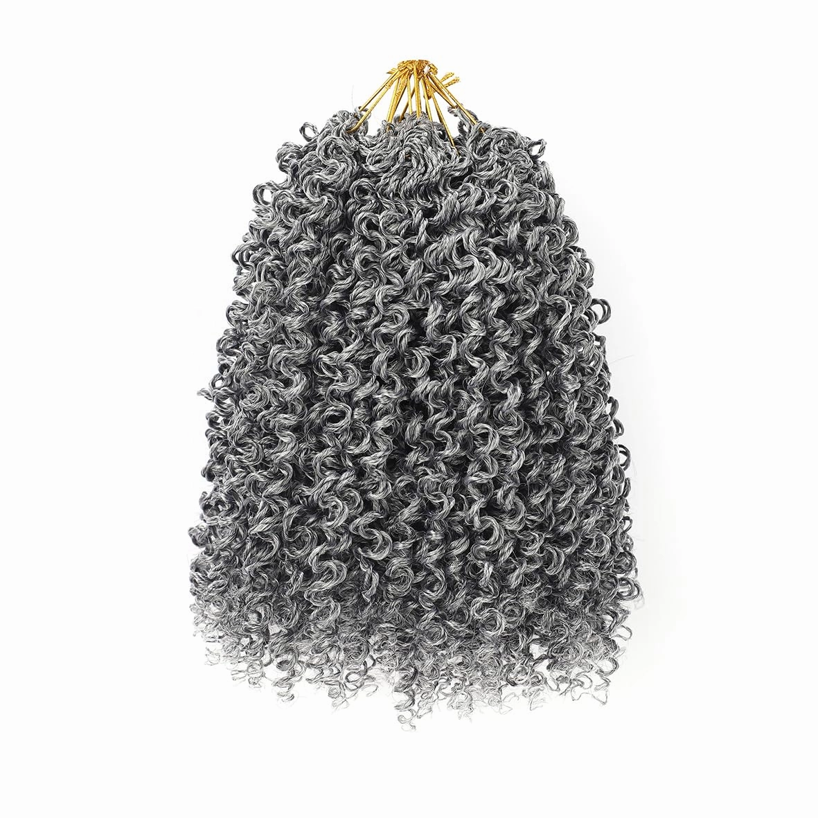 8 Inch Pre Twisted Ombre Yanky Passion Twists Crochet Hair(8 inch 8Pack grey)