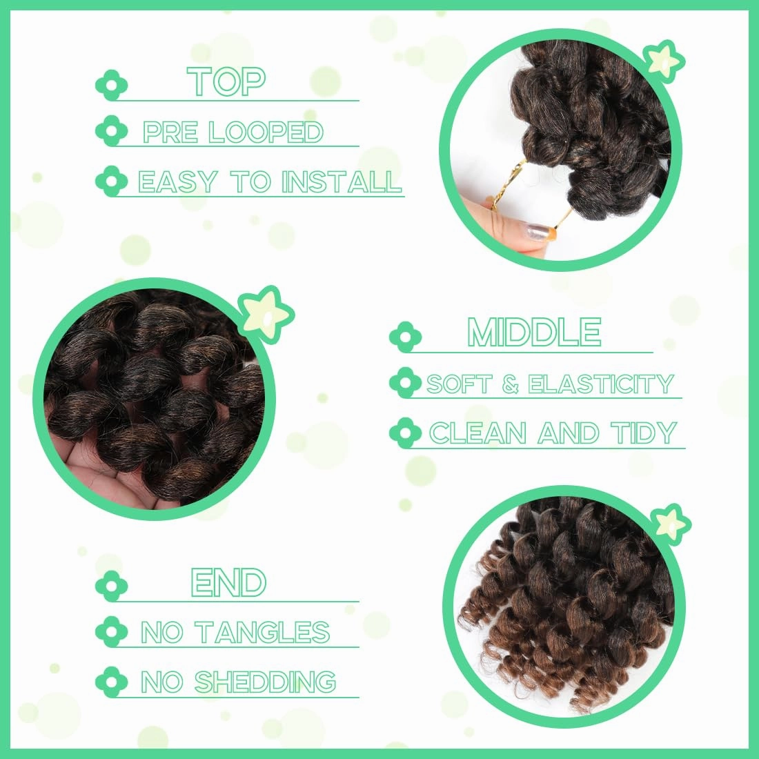 8 Pack Jamaican Bounce Crochet Hair Curly Crochet Hair 8 Inch Wand Curl Crochet Hair For Black Women Jamaican Twist Braid Hair Short Crochet Curly Hair Extensions(8 Inch (Pack of 8),T30)