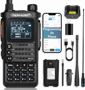 8 Watt TD-H8 GMRS Radio Handheld (2nd Gen) with Bluetooth Programming, GMRS Repeater Capable, NOAA, 5 Watt Long Range Two Way Radios Walkie Talkies with 771 GMRS Antenna, 2500mAh Rechargeable Battery
