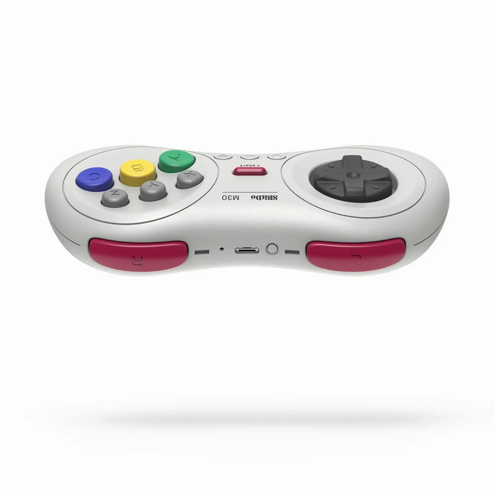 8Bitdo M30 Bluetooth Controller for Switch, Windows and Android, 6-Button Layout for SEGA Classic Games White