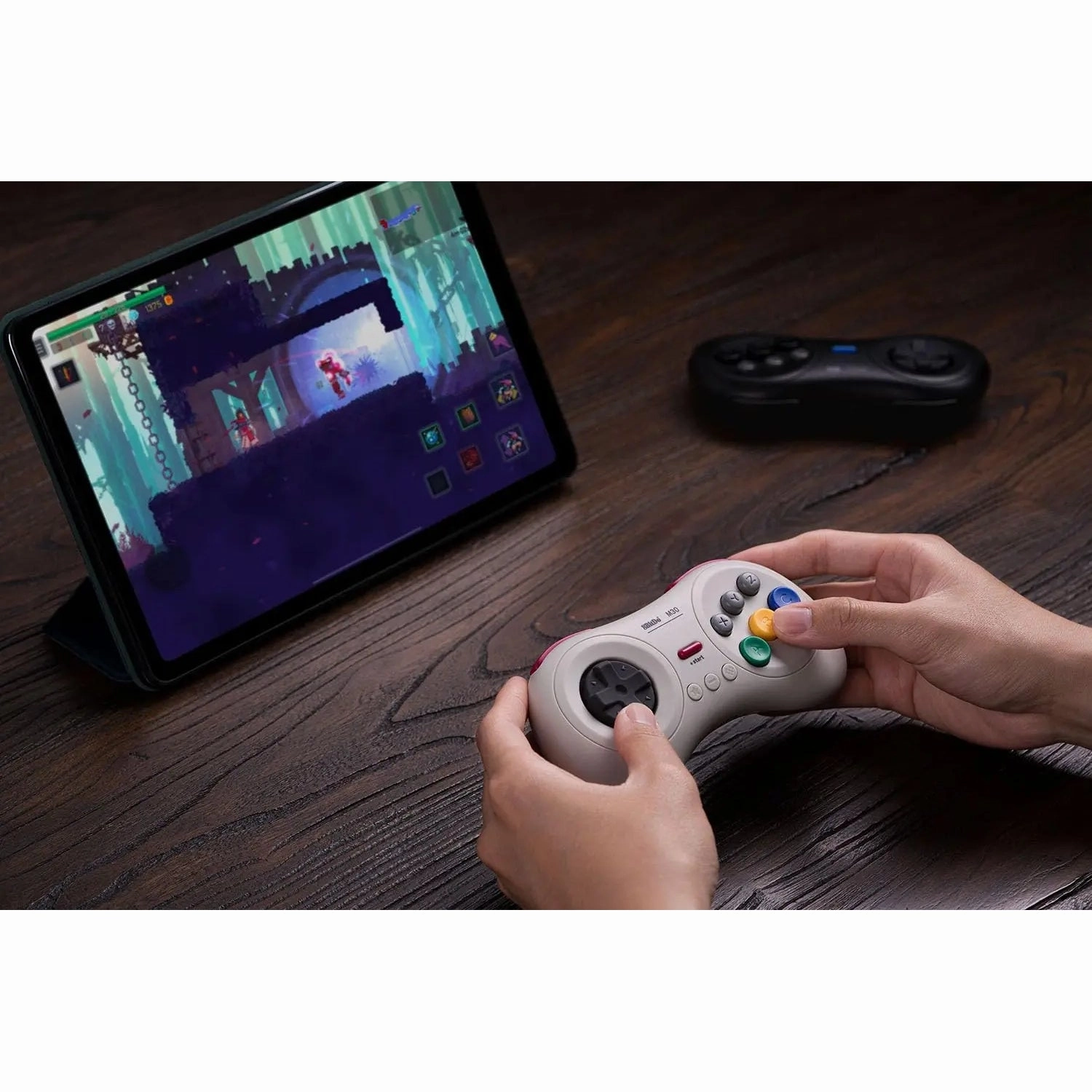 8Bitdo M30 Bluetooth Controller for Switch, Windows and Android, 6-Button Layout for SEGA Classic Games White