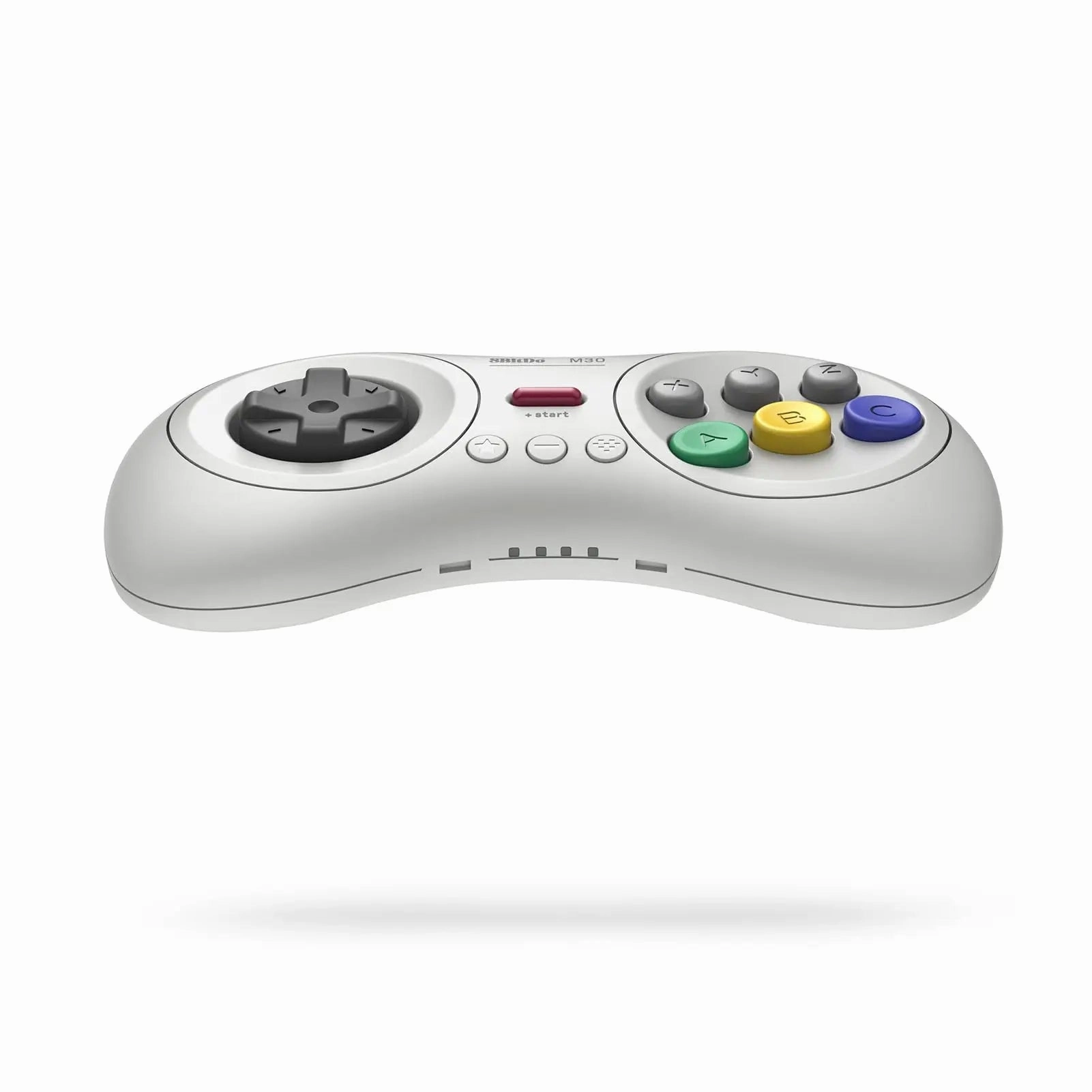 8Bitdo M30 Bluetooth Controller for Switch, Windows and Android, 6-Button Layout for SEGA Classic Games White