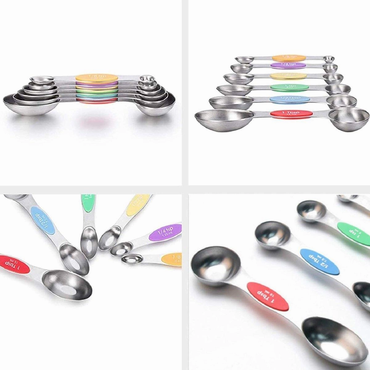 8pcs Stainless Steel Dual Head Measuring Spoon Set Kitchen Baking Cooking Tools