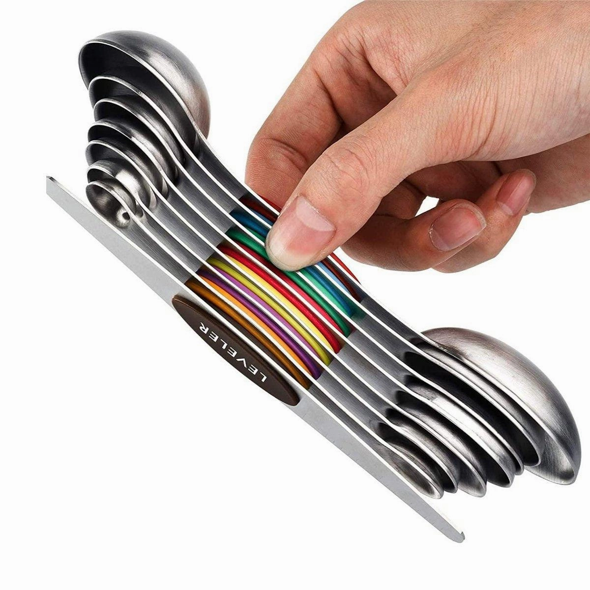 8pcs Stainless Steel Dual Head Measuring Spoon Set Kitchen Baking Cooking Tools