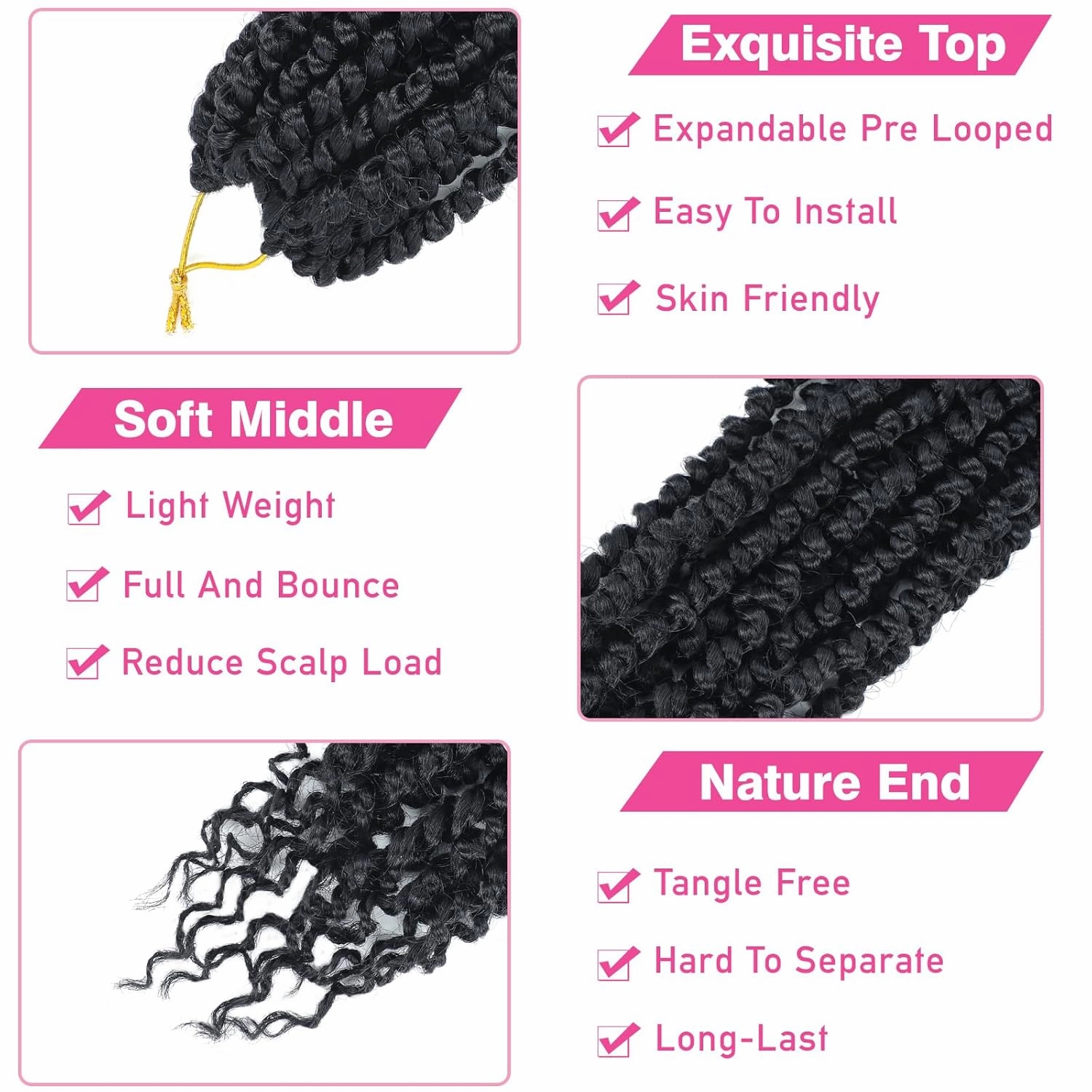 9 Packs Passion Twist Crochet Hair 10 Inch Pre-twisted Passion Twist Hair Pre Looped Crochet Passion Twist Hair Bohemian Short Passion Twist Crochet Braids Hair for Women Girls and Kids (10Inch,2#)