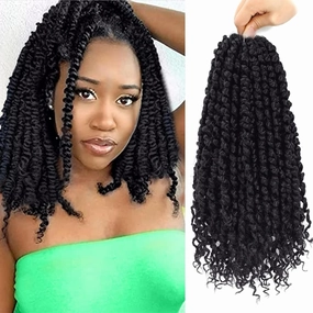 9 Packs Passion Twist Crochet Hair 10 Inch Pre-twisted Passion Twist Hair Pre Looped Crochet Passion Twist Hair Bohemian Short Passion Twist Crochet Braids Hair for Women Girls and Kids (10Inch,2#)