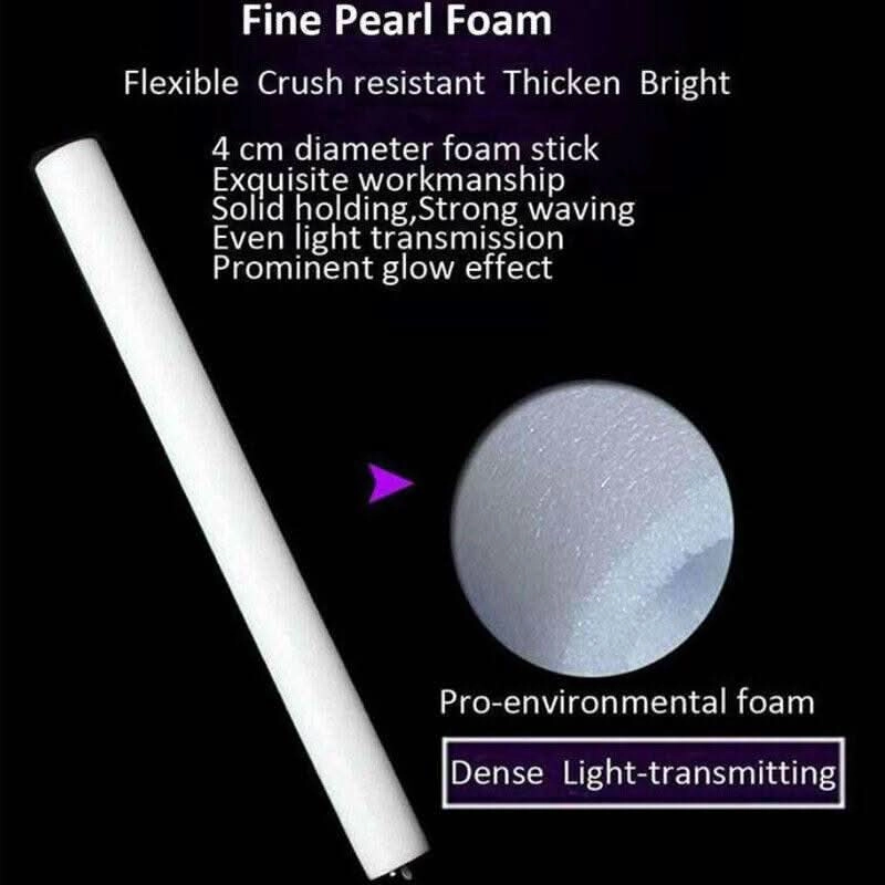 [10 Pack] NEW *2025* Bright LED Foam Sticks RGB Thunder Wand Glow Sticks Flashing Light Rave Party