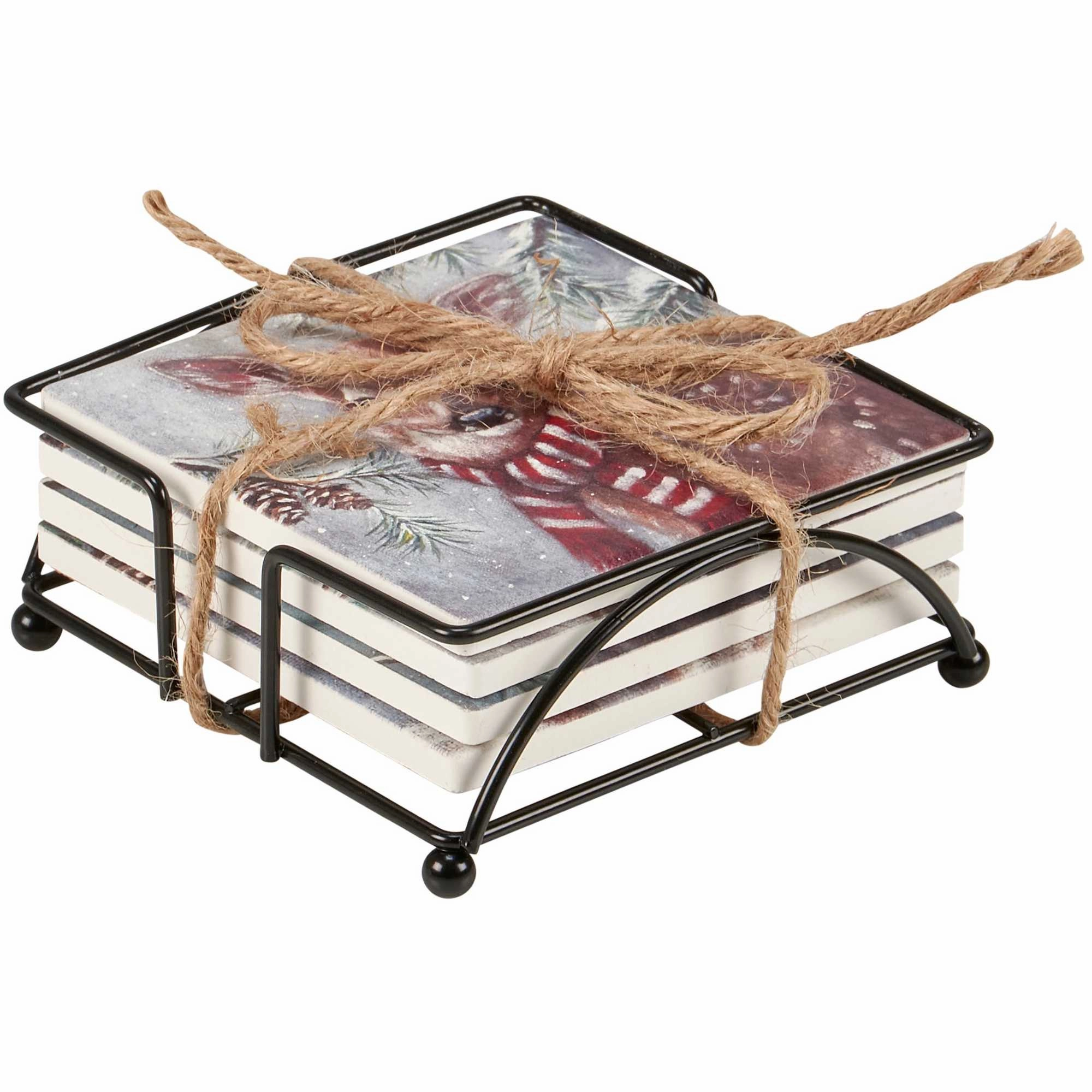 (63537) Winter Animal Coaster Set