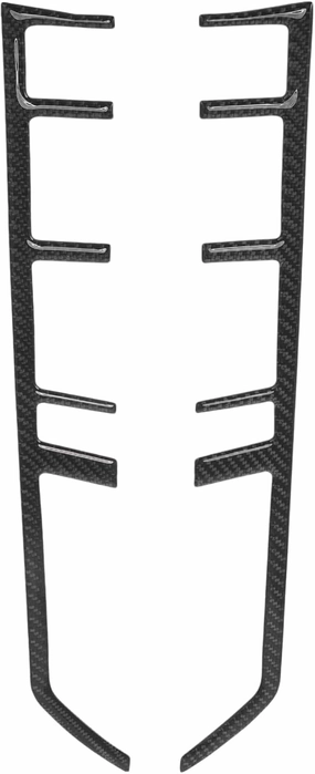 ABS Gear Shift Knob Button Cover for Porsche Panamera 2010-2016 Console Gear Panel Decal Trim Sticker Interior Accessories Carbon Fiber Black 1 Set
