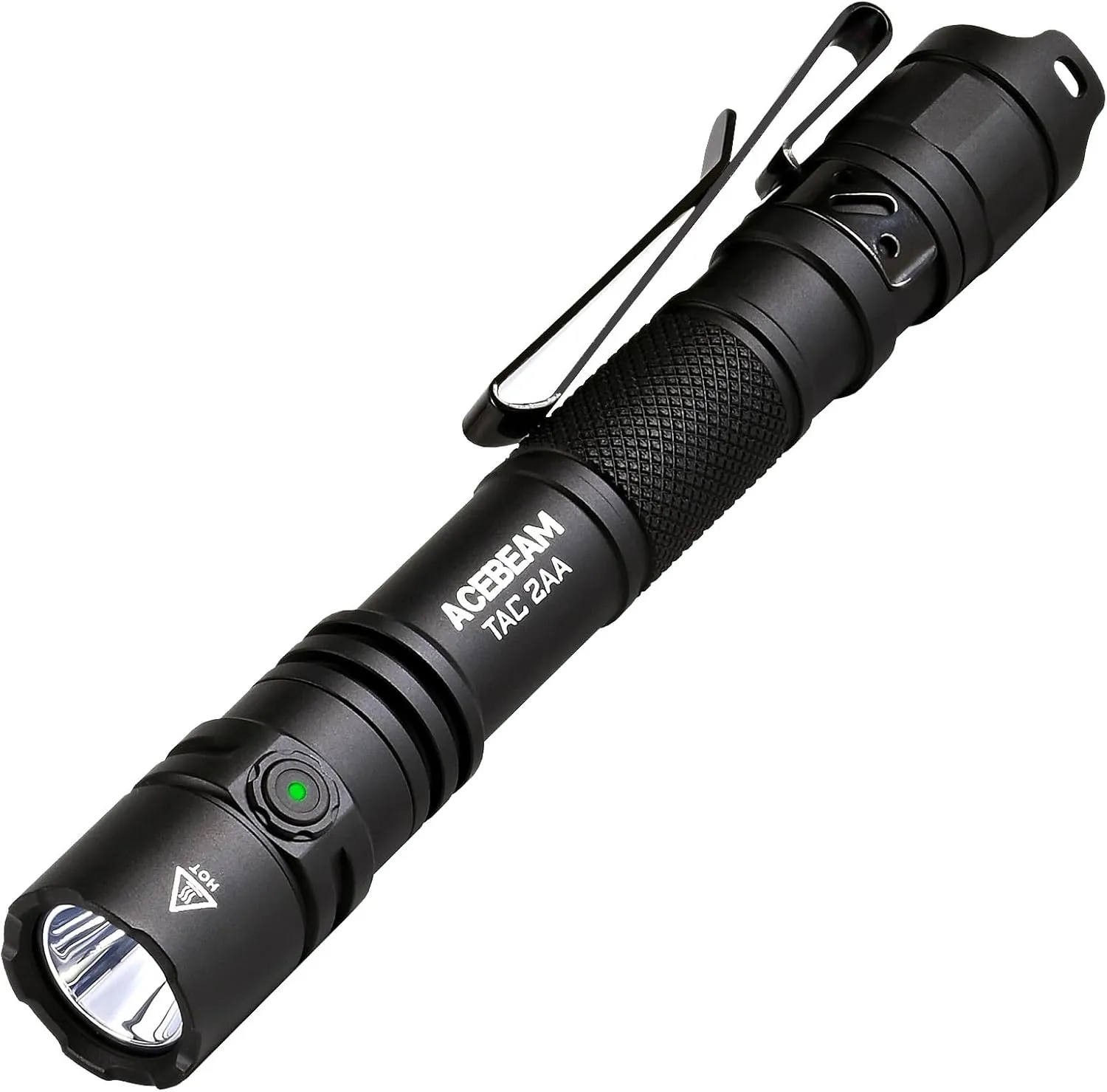 ACEBEAM TAC 2AA EDC Tactical Dual Modes Flashlight Rechargeable, 1600 High Lumens Flashlight, Dual Switch Pocket LED Flashlight, Super Bright Small Flash Light for Emergency, Camping, Home