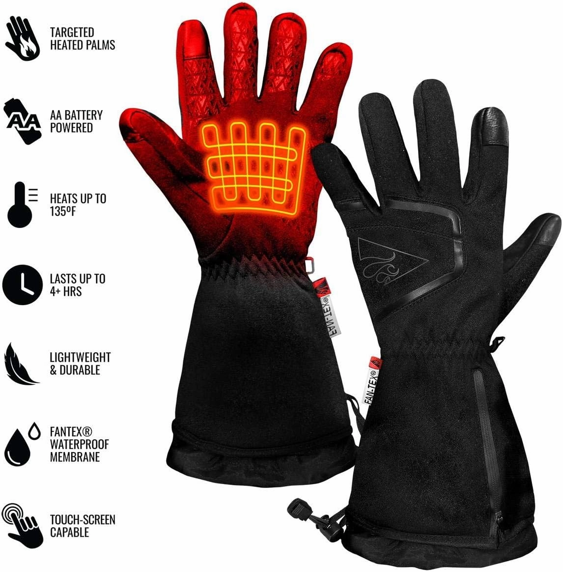ActionHeat Featherweight AA Battery Powered Heated Gloves for Women – Electric Heating Gloves Rechargeable for Cold Weather Outdoor Winter Hunting, Fishing, Skiing, Walking