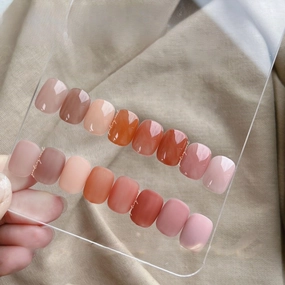 ADHERE Jelly Gel Nail Polish 9pcs -12ml Transparent Nude Red Pink Brown Colors Sheer Gel Polish Kit, Nail Varnish Soak Off UV LED Gel Polish for Nail Art Manicure Salon DIY Nail Design at Home