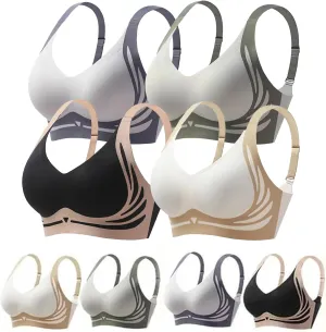 Advocatey Wireless Push-Up Bra - Top Support, Lifting, Anti-Sagging