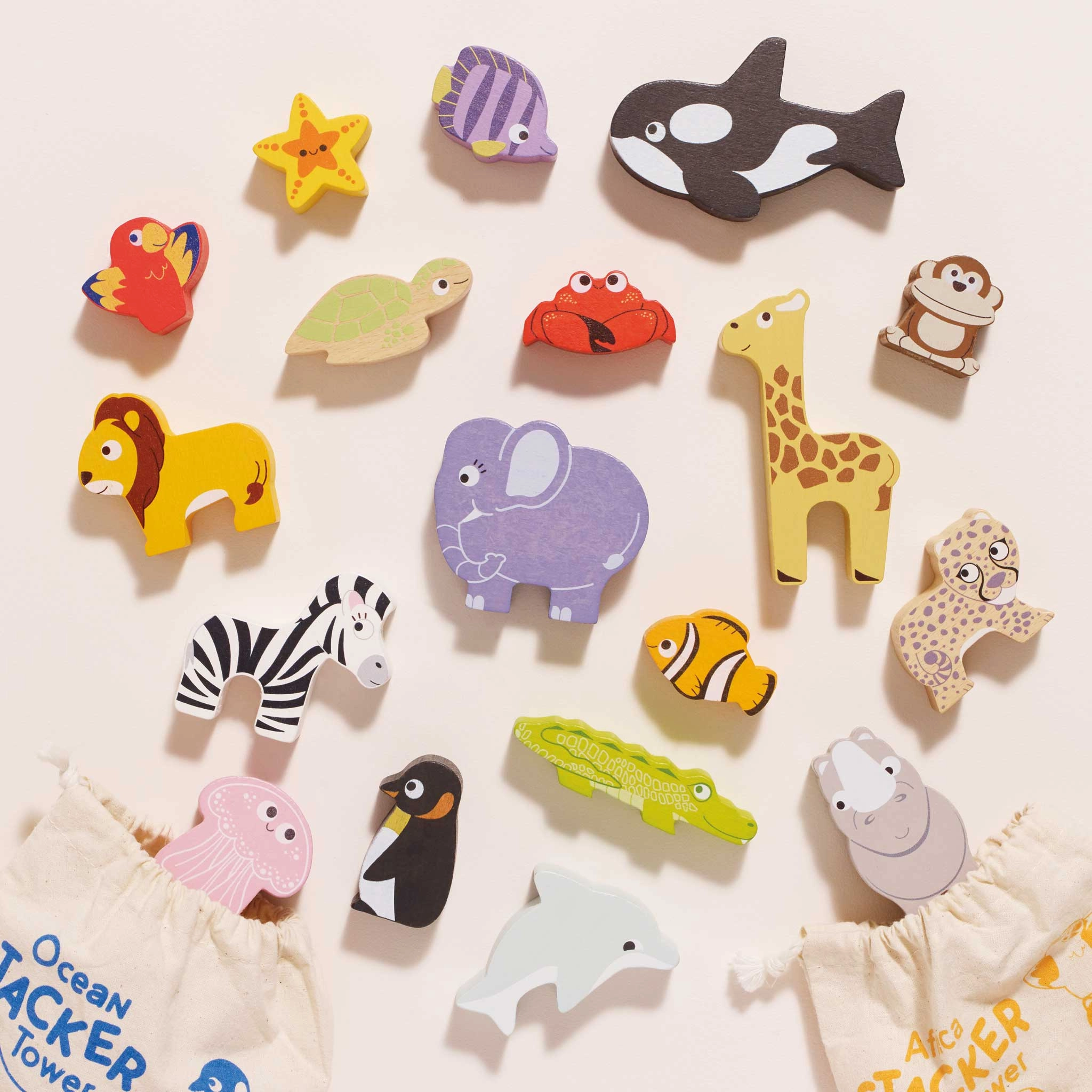 Africa Stacking Animals & Bag