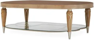Aico Amini Villa Cherie 3 PC Cocktail & 2 End Table Set in Caramel