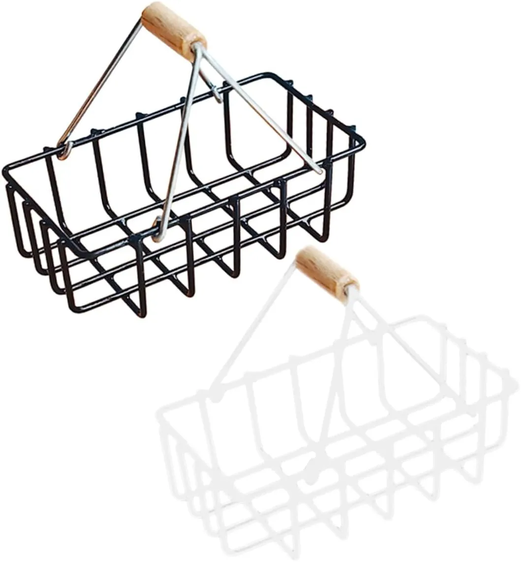 Alasum 4pcs Mini Storage Basket Model Doll House Miniature Furniture Cute Decorative Baskets for Creative Play Lightweight Construction Smooth for Imaginative Learning