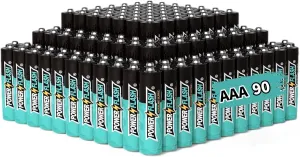 Alkaline AAA90 Batteries 1.5V Long Lasting Batteries are Ideal for use in high tech Devices, Clocks, remotes, and Other Household Devices.