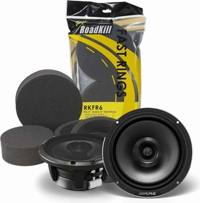 Alpine HDZ-65, Status Series Hi-Res 6.5" 2-Way Speakers   Foam Baffle Kit Bundle