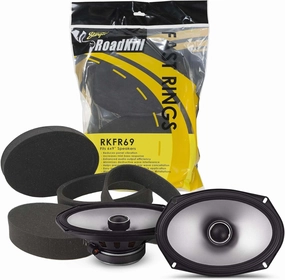 Alpine S2-S69, S Series 6x9 2-Way Hi-Res Speakers   Foam Baffle Kit Bundle