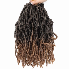Alrence Faux Locs Crochet Hair Soft Locs 12 Inch 7 Packs Crochet Locs Natural Short Locs Crochet Hair For Women Synthetic Pre looped Crochet Braids (12 Inch (Pack of 7), 1B/30)