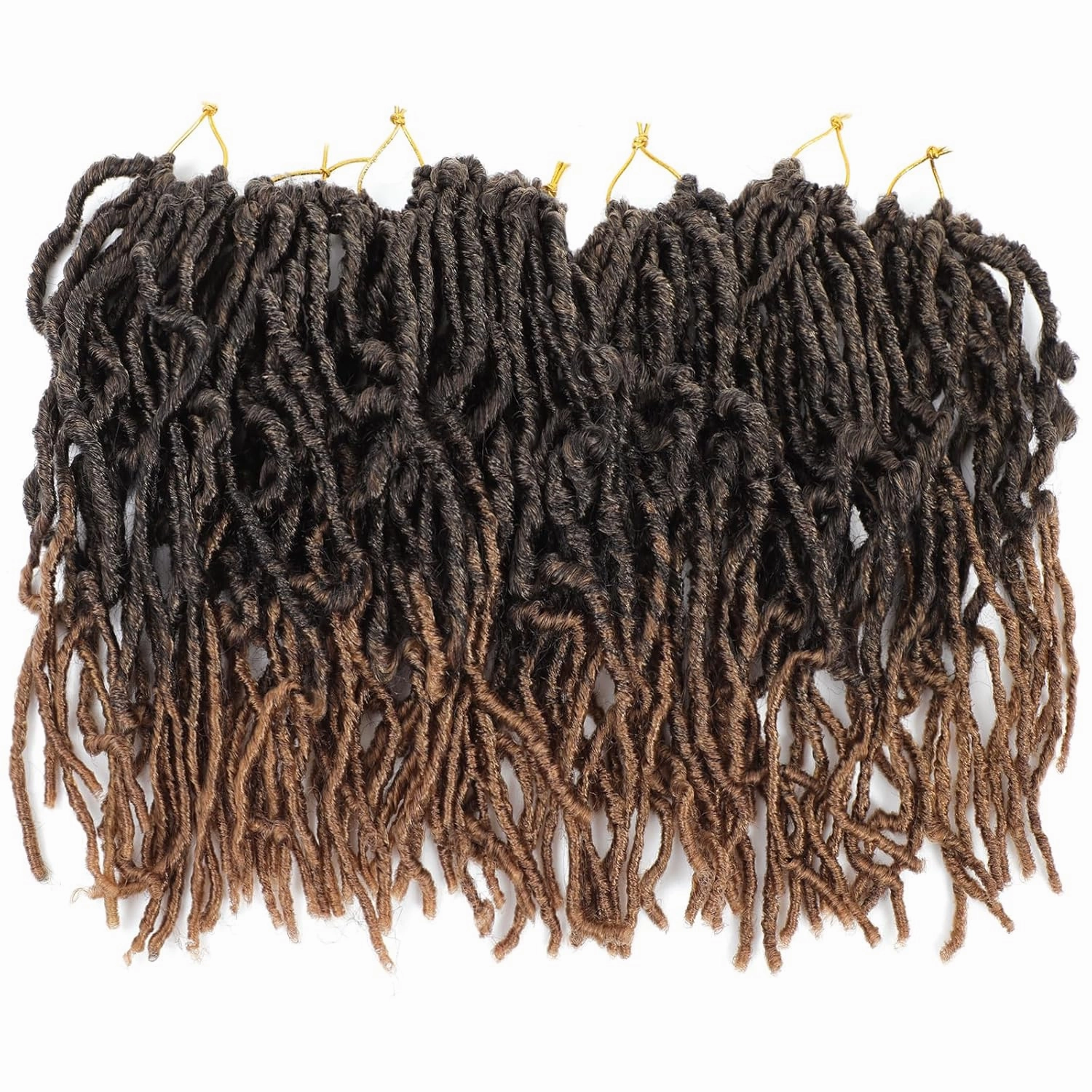 Alrence Faux Locs Crochet Hair Soft Locs 12 Inch 7 Packs Crochet Locs Natural Short Locs Crochet Hair For Women Synthetic Pre looped Crochet Braids (12 Inch (Pack of 7), 1B/30)