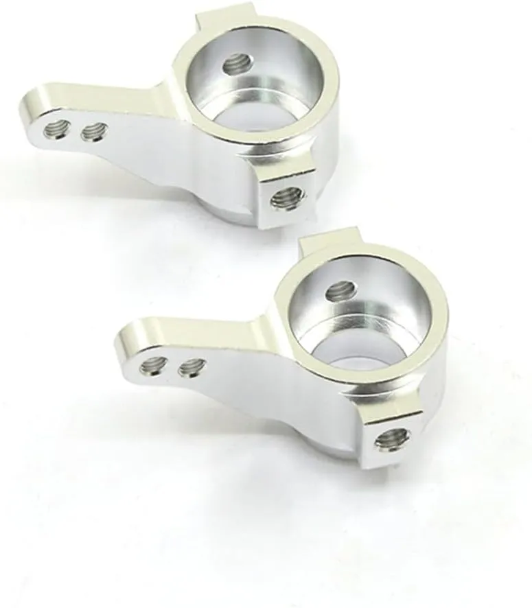 Aluminum Alloy Steering Cup Block RC Parts for 1/10 Tamiya CC01 TA02 TA03 RC Car, Silver