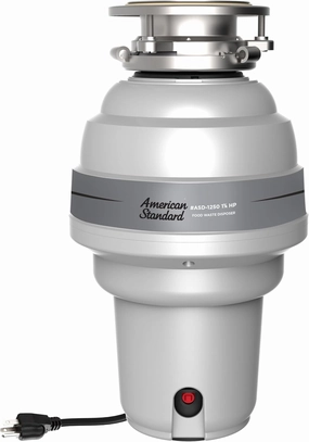 American Standard 10-US-ASD-1250 Premium Garbage Disposal with 3-Bolt Mount System and Odor Protection Processor, Stainless steel, Silver