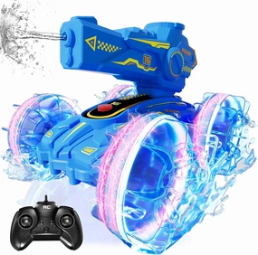 Amphibious Remote Control Car for Boys Kids - 4WD Waterproof 2.4 GHz 360°Rotation RC Stunt Car - Water and Land Pool Toys Cars for 4 5 6 7 8 9 10 Year Old Boys Christmas Birthday Gifts