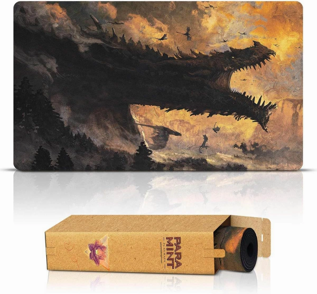 Ancalagon The Black (Stitched) - MTG Playmat by Anato Finnstark, LOTR Lord of The Rings - Compatible with Magic The Gathering Playmat - Play MTG, YuGiOh, TCG - Original Play Mat Art Designs