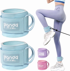 Ankle Resistance Bands with Cuffs, Ankle Weights for Leg Butt, Ankle Resistance Band for Kickbacks Hip Fitness Training, Glutes Workout Equipment for Women Home Gym