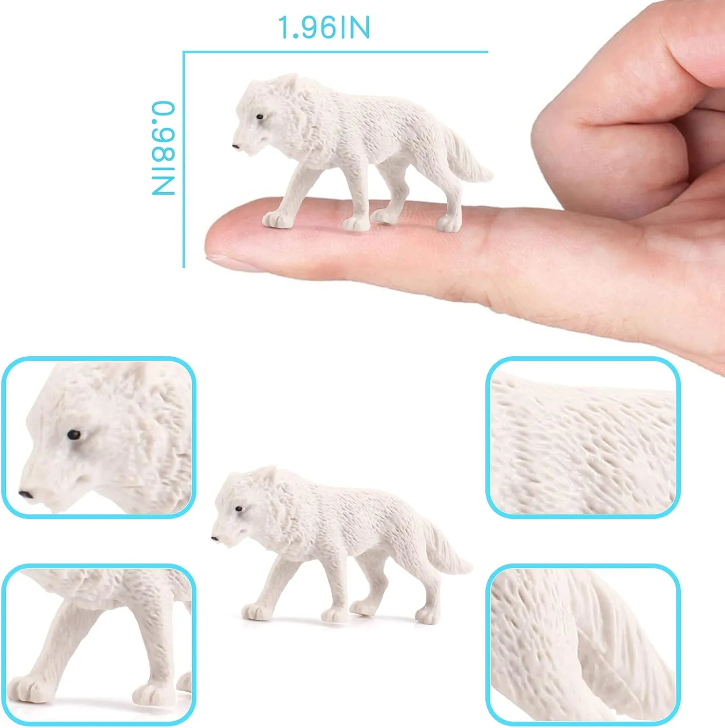 Arctic Sea Animal Figurines Set Small Cake Toppers 19PCS Christmas Toy Gift Polar Bear Figurine Plastic Arctic Fox Figure Penguin Figurines Snow Toys for Kids Toddlers Preschool Educational Playset
