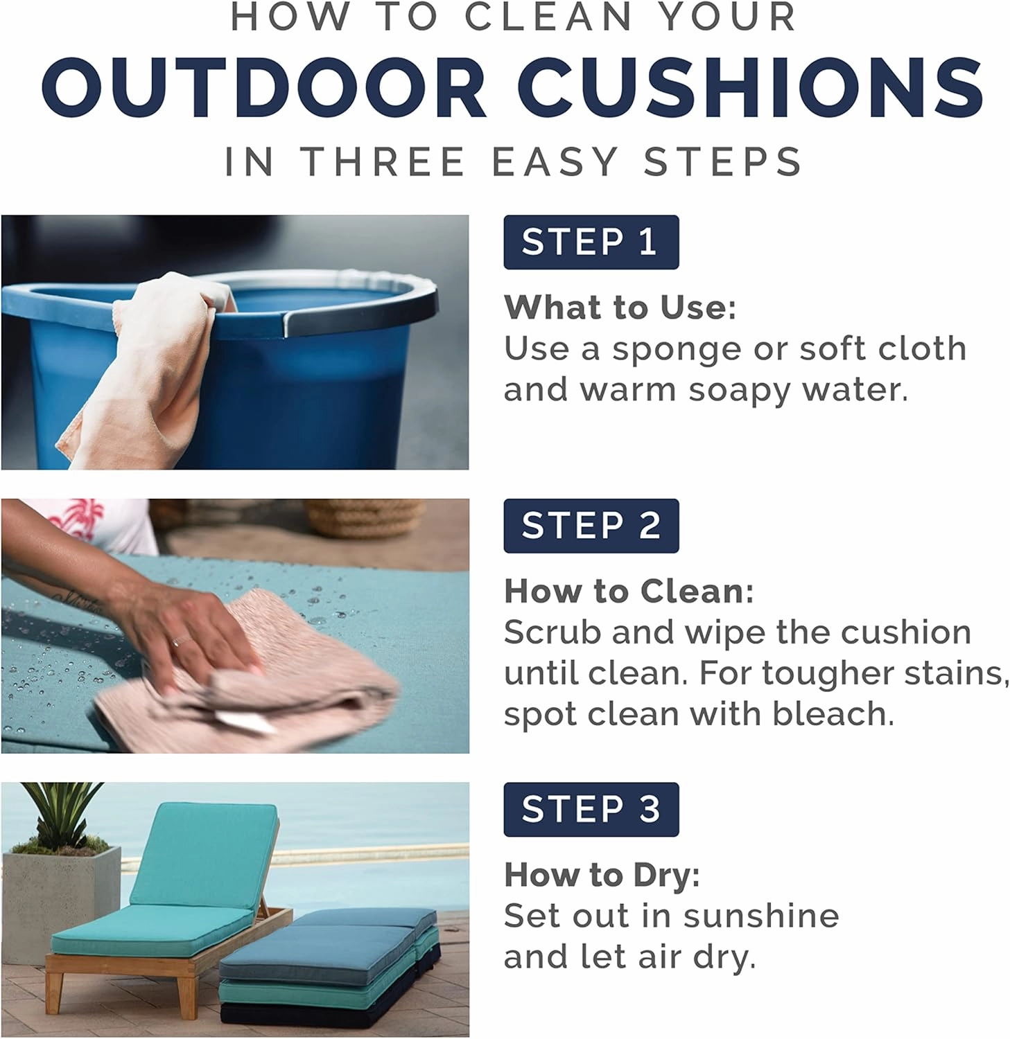 Arden Outdoor Midback Chair Cushion, 18 x 16.5, Rain-Proof, Fade Resistant 16.5 x 18, Moss Green Leala