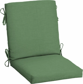 Arden Outdoor Midback Chair Cushion, 18 x 16.5, Rain-Proof, Fade Resistant 16.5 x 18, Moss Green Leala